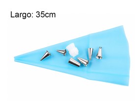 Manga silicona decorar con 6 picos 35cm